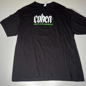 Cohen Death Is A Sacrifice Band T-Shirt Involuntary Arbitrary Graphic Black XL
